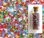 Transparent Frosted Mixed Size 11-0 Seed Beads